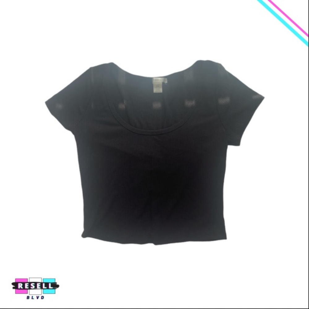 BOZZOLO Crew Neck Crop Tee